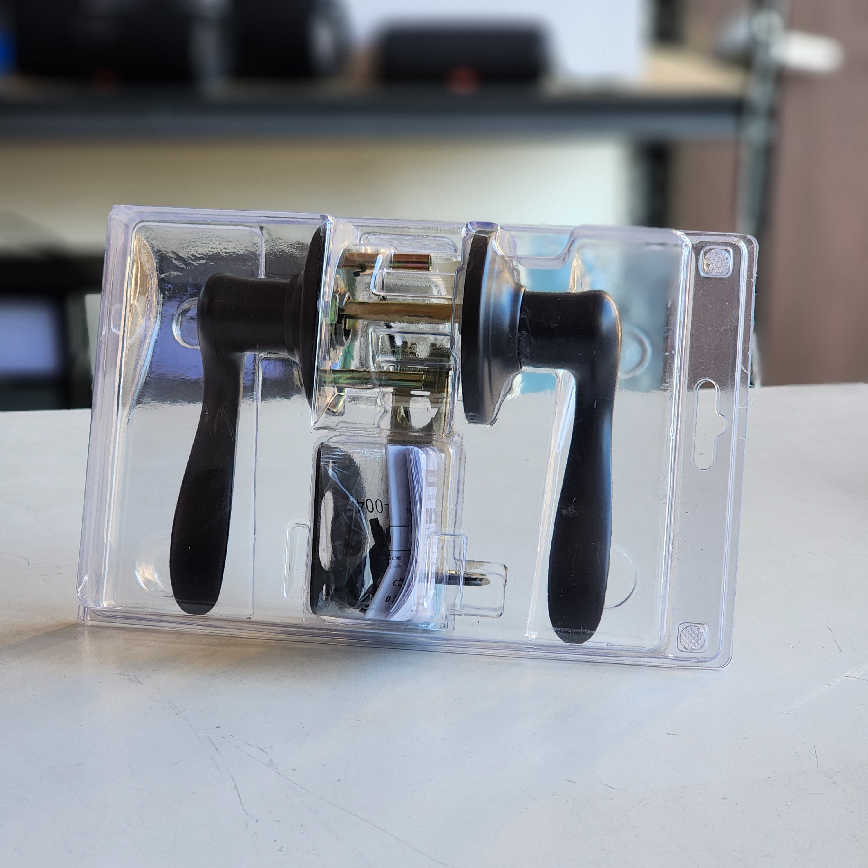 Halifax Square Matte Black Hall/Closet Passage Door Lever (97200-906) Halifax Square Matte Black Hall/Closet Passage Door Lever (97200-906)